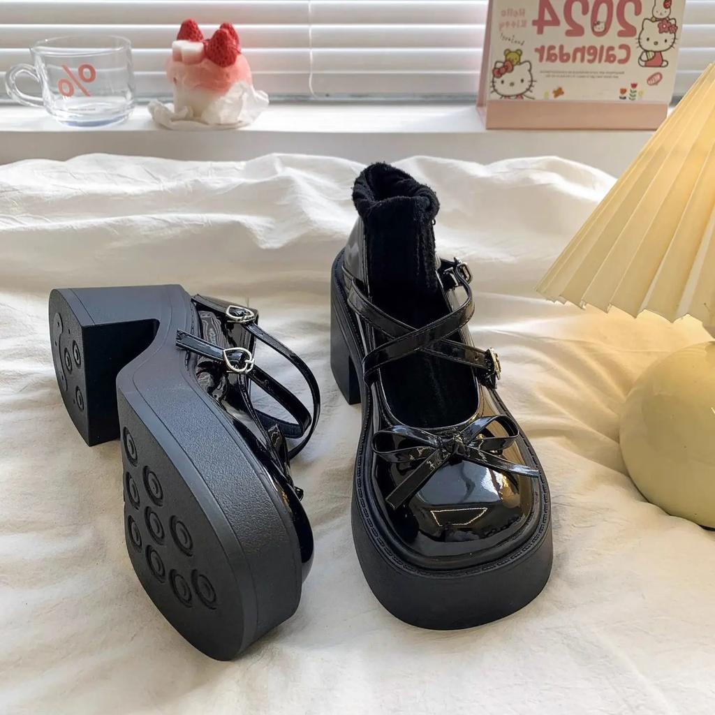 With Bow Shoes for Women High Heels Moccasins Non Slip Fashion Chic and Elegant Spring 2025 Trend Luxury Brand Shoe Woman Pumps