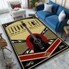 1pc Digital Printed Chair Rug for Home Office Use, Vintage Guitar Poster Carpet Appropriate for All Seasons, Soft Area Carpet
