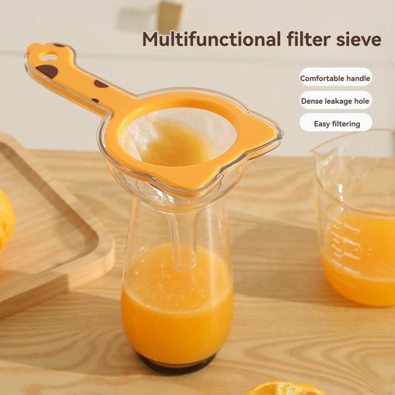 120 Maschen Küchenöltrichter mit Filter 2 in 1 Trichterfilter mit Griff Doppellagiges Feinmaschiges Sieb Tragbarer Saftseiher Kaffee