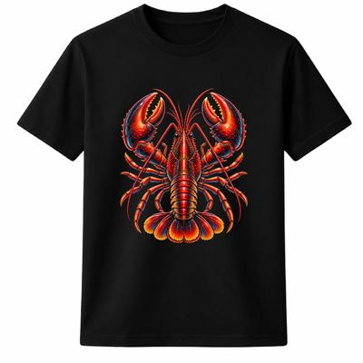 Realistic Lobster T Shirt Red Lobster Seafood Ocean Animal Graphic Tee Gift