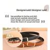 Trousers Cowhide Belt Women's Jeans Versatile Fashion Literary Ins  Double Sided Belt Retro Brown Practical Belt