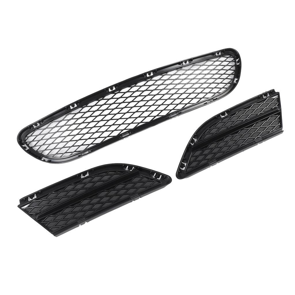 Front Bumper Lower Grille 51117198906 Front Grill with Fog Light Grille for 3 Series E90 E91 2009‑2012