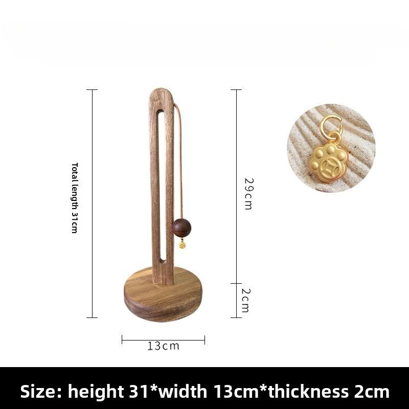Solid Wood Kitchen Countertop Paper Towel Holder Punch-free Roll Paper Storage Rack Lazy Rag Plastic Wrap Bag Stand Style Rack