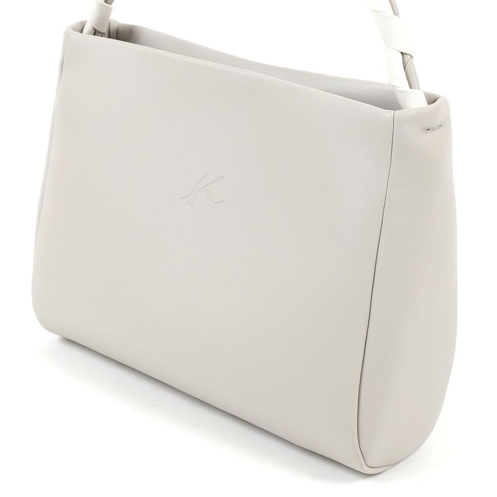 Kitamura Handwoven Design Light 82901 Y-1408 2-Way Handbag, Gray/Ivory,