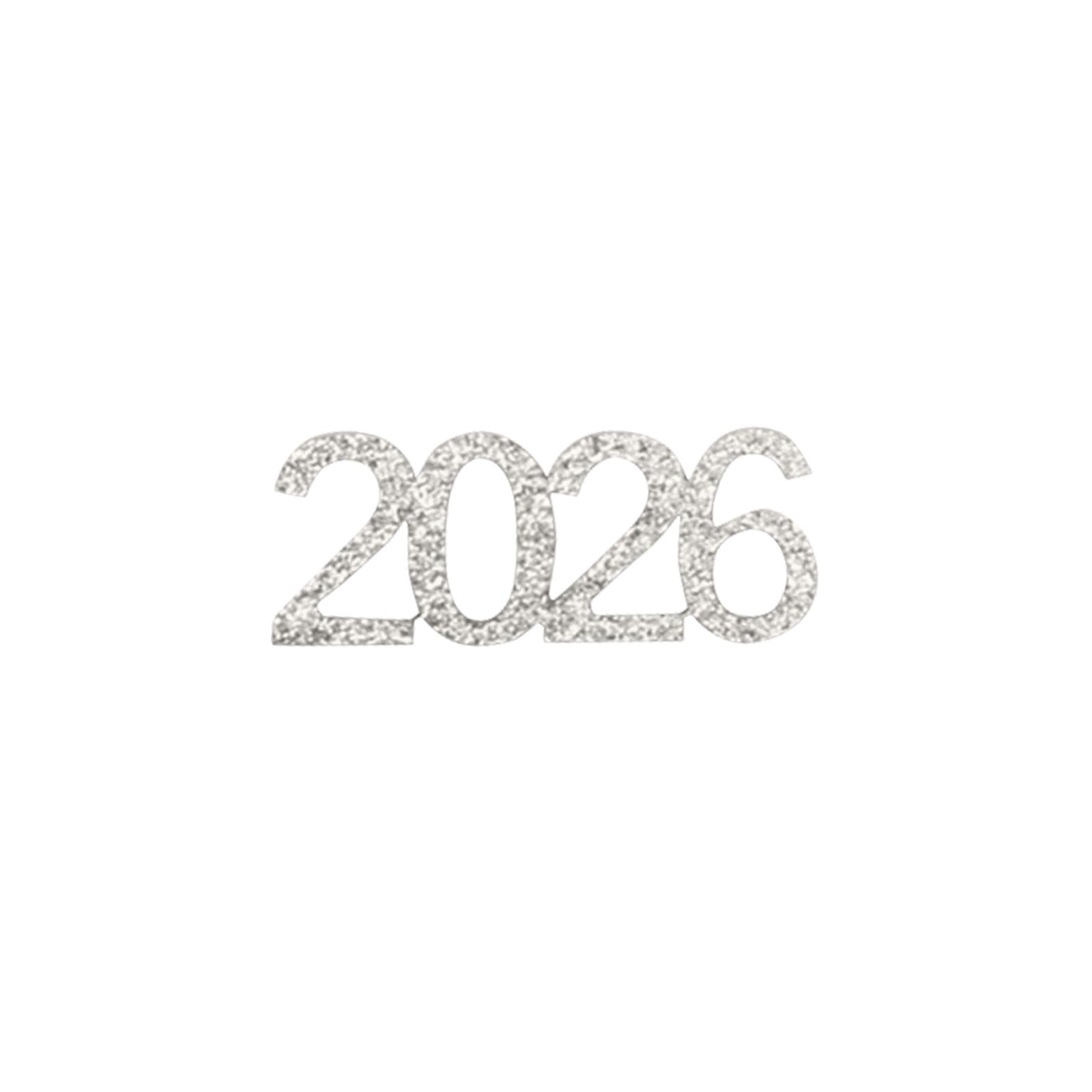 

Золотий Випускний Конфетті Клас 2026, Блискуче Конфетті 2026 100 шт. Для Прикрас Випускного Вечора та Новорічної Вечірки 2026. One Size срібний