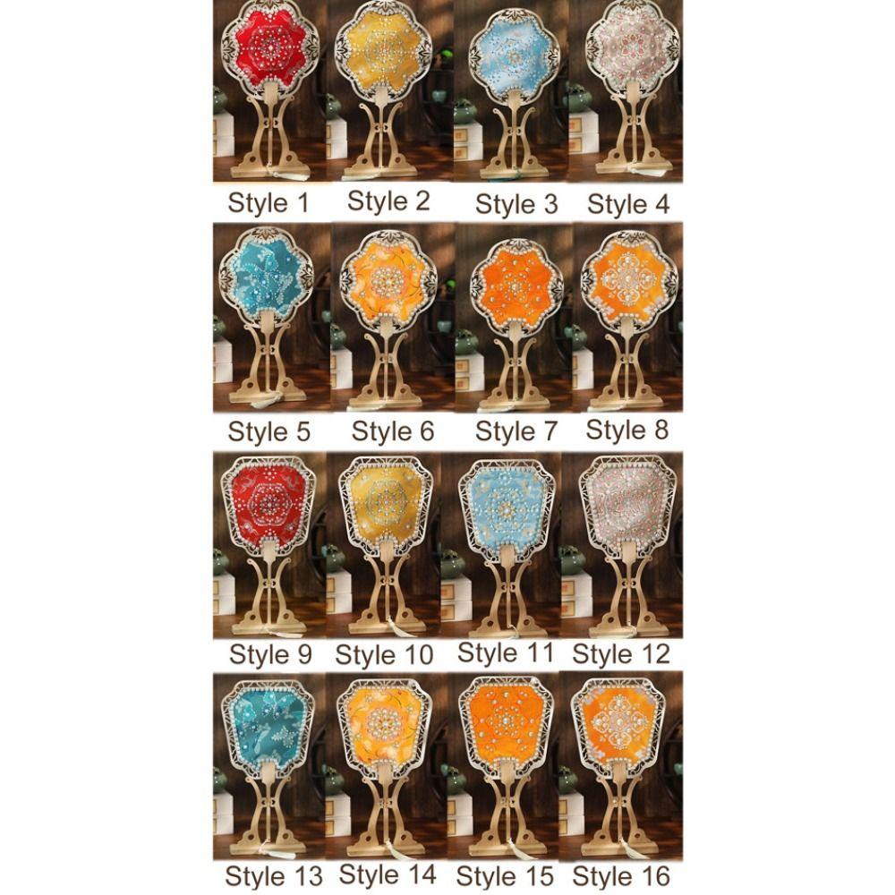 Chinese Style Handheld Fan Vintage Handmade Ancient Style Fan DIY Material Pack with Tassel Embroidery Fan Dance Performance