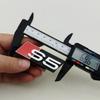 For c11 RS3 3D ABS Chrome Black Logo S3 S4 S5 S6 S7 S8 Emblem Car Front Grill Badge For c11 S 3 4 5 6 7 8 Auto Styling Accessories