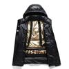 New Winter Thickened Down Jacket Men's Fashion Hooded Shiny 90 White Duck Down Jacket Men's Clothing