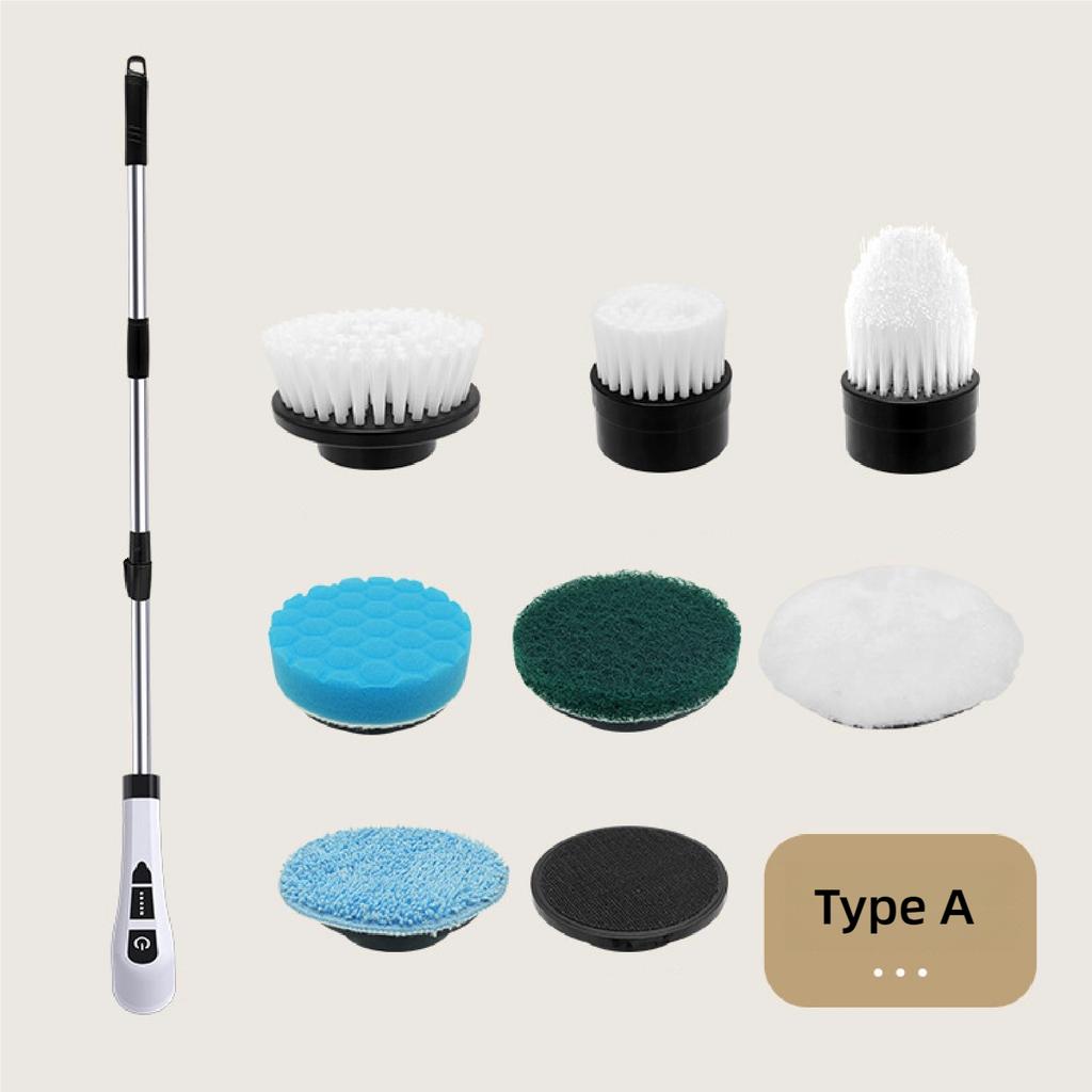 Elektrischer Spin Scrubber Akku-Reinigungsbürste Schrubber für Zuhause 8 Auswechselbare Bürstenköpfe für Badezimmer Dusche Badewanne Glas Auto