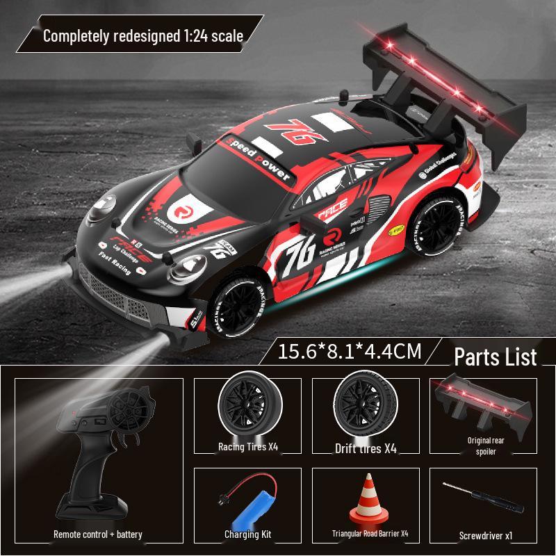 High-Speed 4WD RC Drift Car with Lights - Remote Control Racing Model
