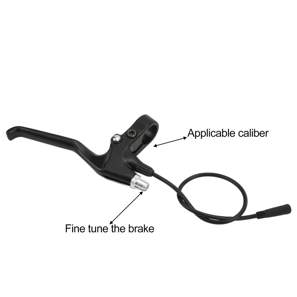1Pair Electric Bike Brake Lever Aluminum Alloy Bicycle Brake Handle with Waterproof Plug
