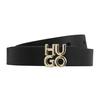 Hugo Womens/Ladies Stacked Logo Leather Belt