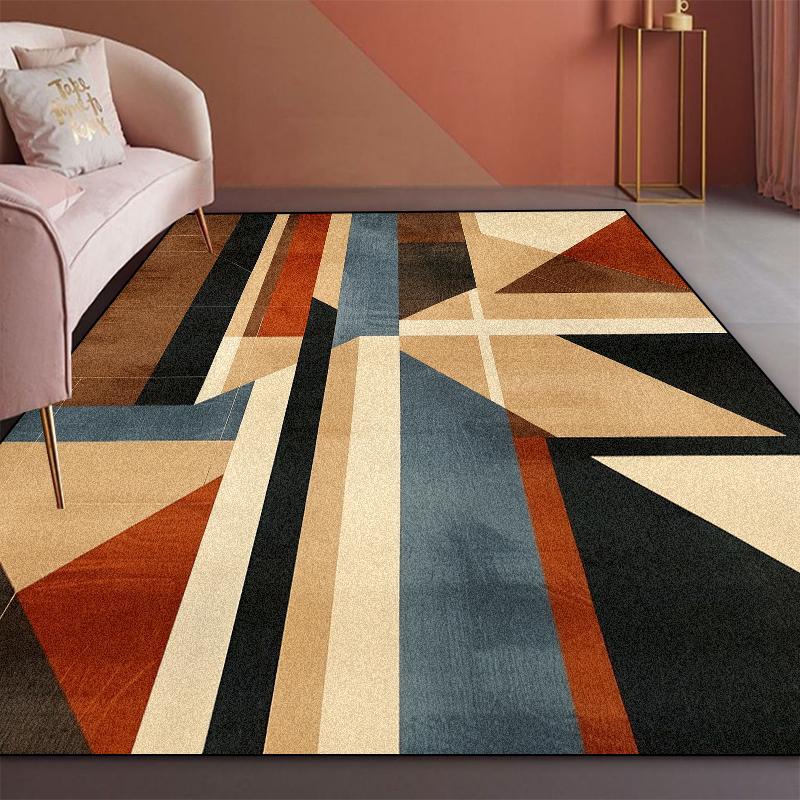 Home Decoration Geometry Carpets Living Room Sofa Area Rugs Modern Light Luxury Large Carpet Bedroom Cloakroom Corridor Foot Mat