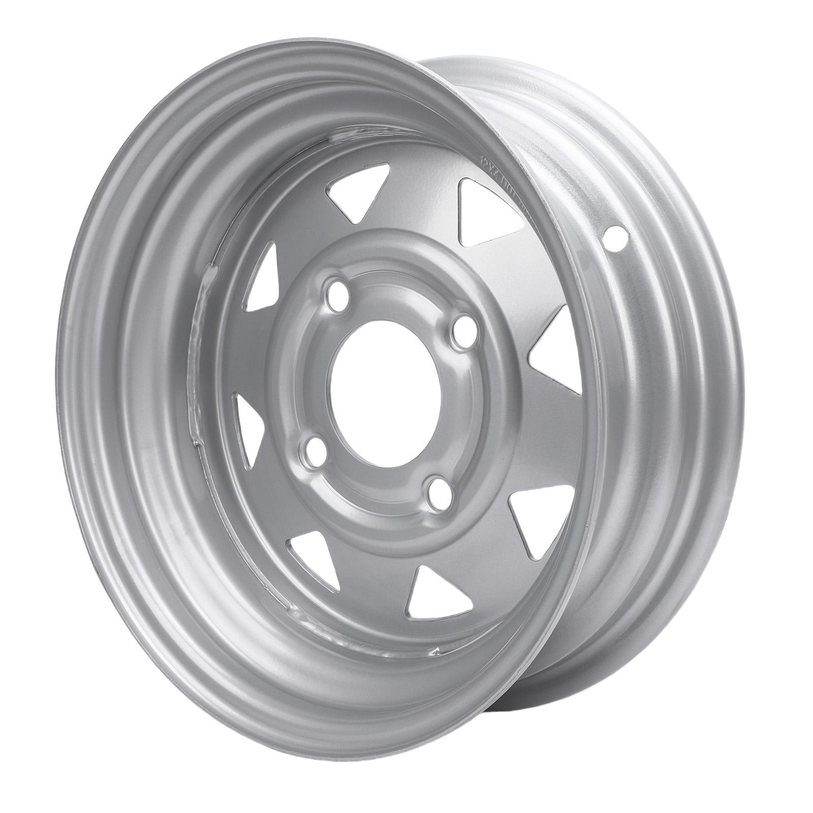 Vestidos Unisex Silver Trailer Wheel Rim 12 Inch Color 12X4 4 114.3 Trailer Wheel Rim Replacement For Cargo Boat