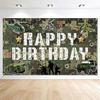 Camouflage Birthday Background Cloth Boy Military Camouflage Camping Military Training Party Decorative Banner Background