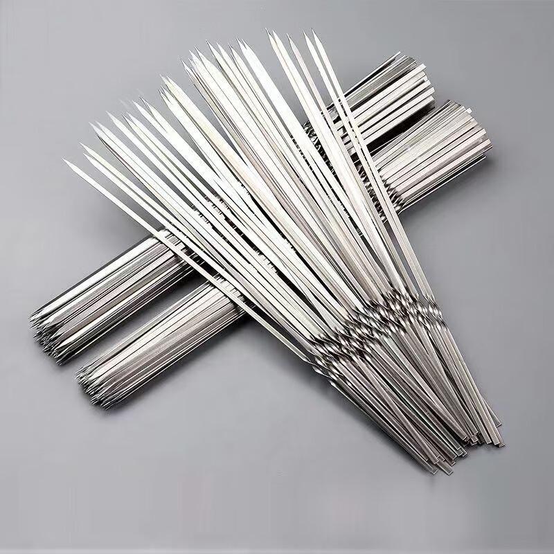 OEING Stainless Steel Flat BBQ Skewers