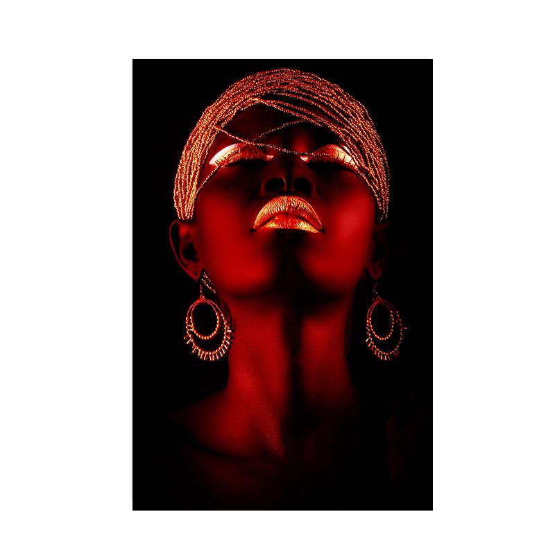 Afrikanische Frauen Leinwand Malerei Moderne Figur Poster und Drucke Wand Kunst Bilder für Bars Wohnzimmer Hause Dekoration