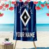 Benutzerdefinierter Name HSV Aufdruck Strandtuch, Großes Weiches Schnelltrocknendes Handtuch für Strand Camping Schwimmen -HE220