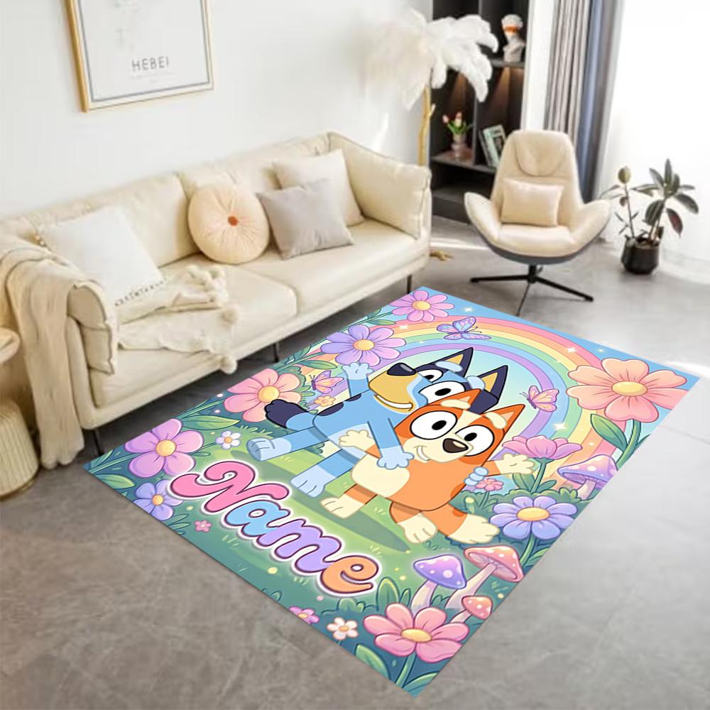 Paw Prints Adventure Personalized Name Floor Rug Office Rug Suitable for Balcony Decorate room Hallway Bedrooms Anti-slip Rug Anime Office Decor