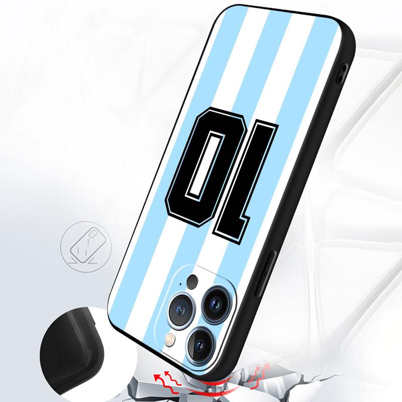 Repubblica Argentina Custodia Per Apple iPhone 11 13 14 12 Pro Max 7 8 XR X 6 5 5S SE 2022 13ProMax Silicone Nero Phone Funda