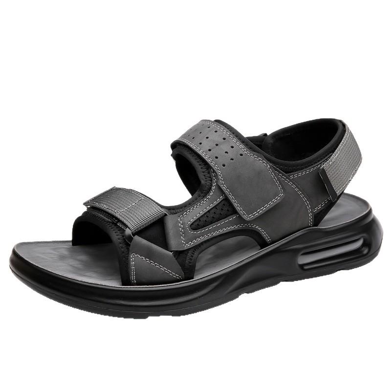 Woodpecker sandals men's genuine leather 2025 summer new soft-soled air-cushioned beach shoes casual versatile cool slippers