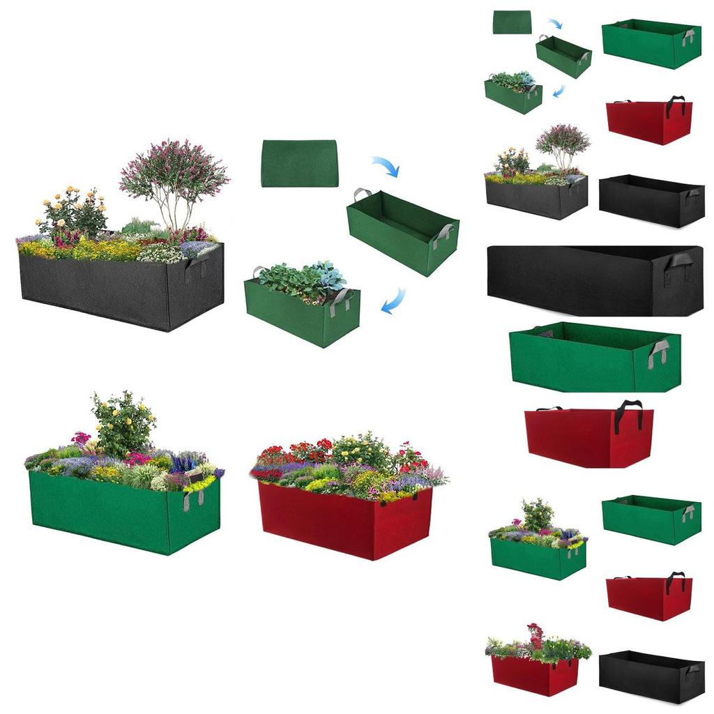 Wholesale Rectangular Felt Planting Bags Thickened Non-woven Vegetable And Plant Grow Bags