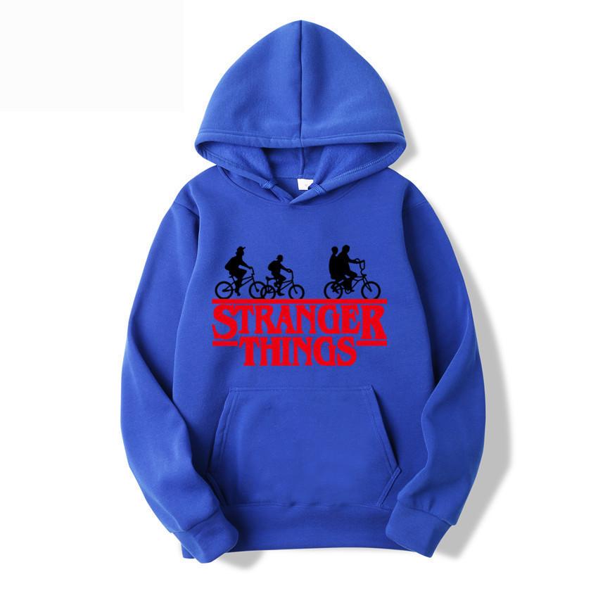 Stranger Things Aufdruck Fleece-gefütterter Pullover Hoodie Sweatshirt