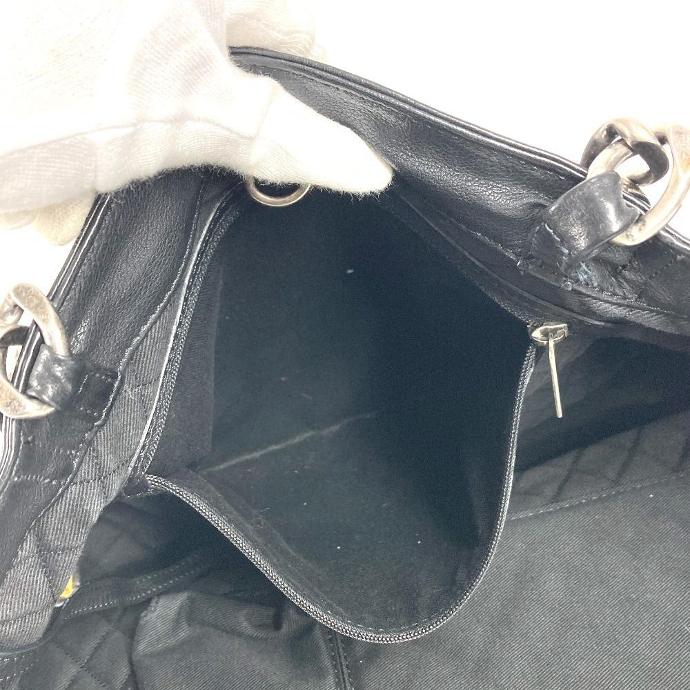 CHANEL CC CC Mark logo Tote Bag Chain Bag Shoulder Bag Pony-Hair Black