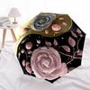 1pc Floral Yin Yang Symbol Automatic Umbrella - 8-Rib Durable Frame, Portable Fashion Accessory & Holiday Gift yy251117167