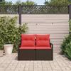 Garden Sofa with Cushions 120 x 62 x 69 cm Poly Rattan