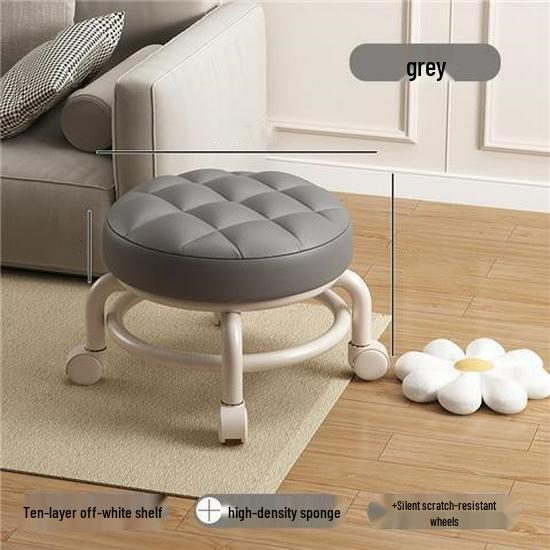 Rolling Pulley Stool for Home, Kids, Internet Celebrities, Soft, Simple Design, Ideal for Grout, Manicure, Pedicure.