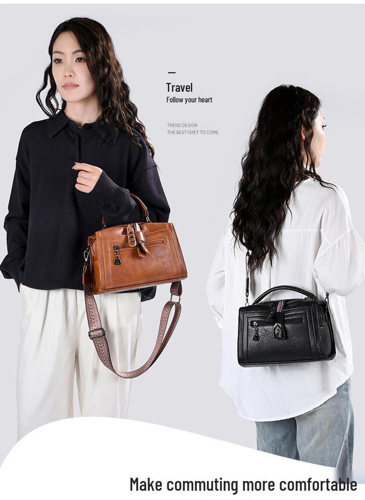 Women's Crossbody & Shoulder Bag - High-End, Large-Capacity Boston Commuting Bag