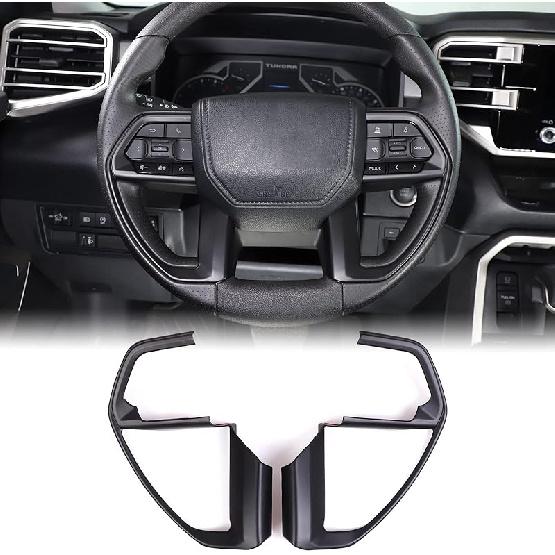 Aungy Center Console Steering Button Panel Trim Cover Compatible With Toyota Tundra/Sequoia -2025 Tacoma 2024+ Central Control Steering Panel