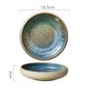 Round Ceramic Fruit Salad Plate Soup Basin 7 Inch Ramen Bowl Home Kitchen Retro Tableware Cooking Plate Snack Bread Dessert Bowl