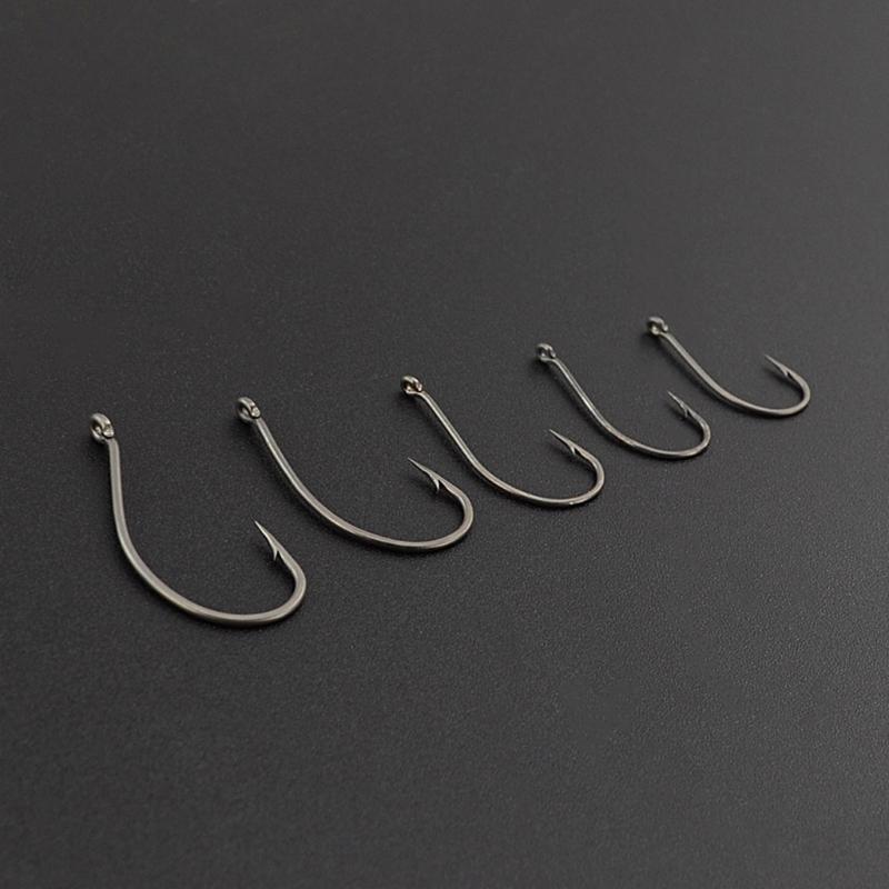 50Pcs Barbed Fishings Hook Replacement Highly Carbon Stainsless Steel Eyed Fishes Hook Rustproof Carp Fishings Hook