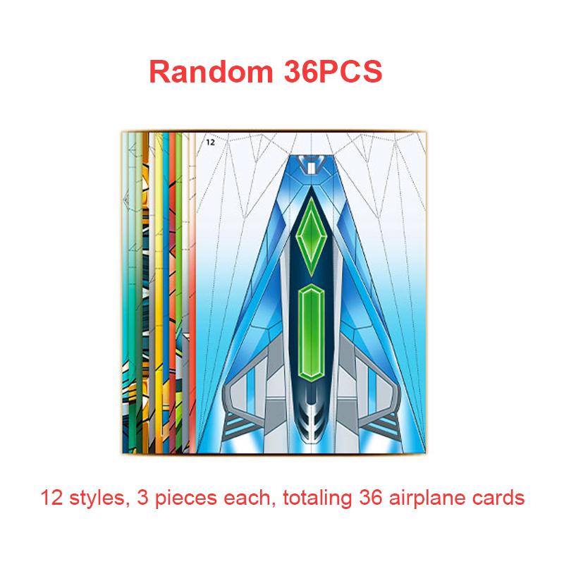 

36 шт. Детские креативные самолетики из бумаги для оригами, складывание, сделай сам, родительско-детский, полноцветная поделка, игрушка-самолет, развивающая игрушка