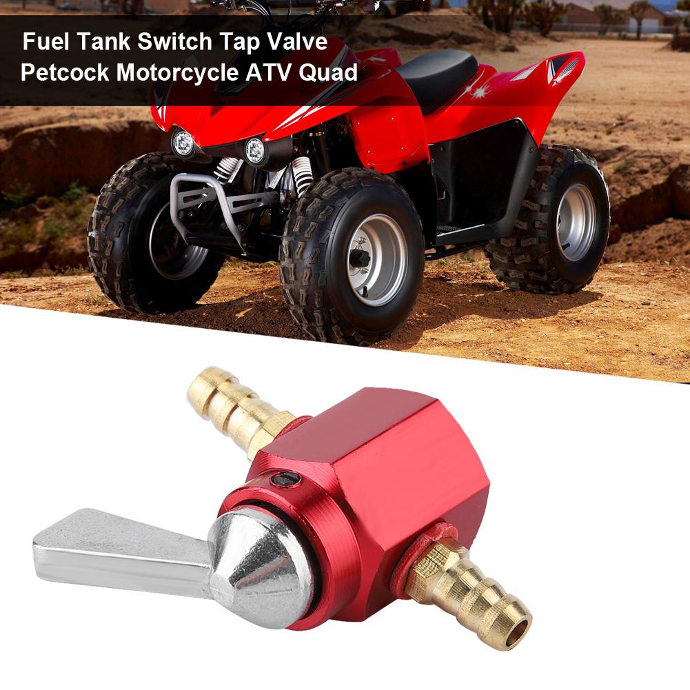 1pc Fuel Tank Switch Tap Valve Petcock Motorcycle ATV Quad (Red)