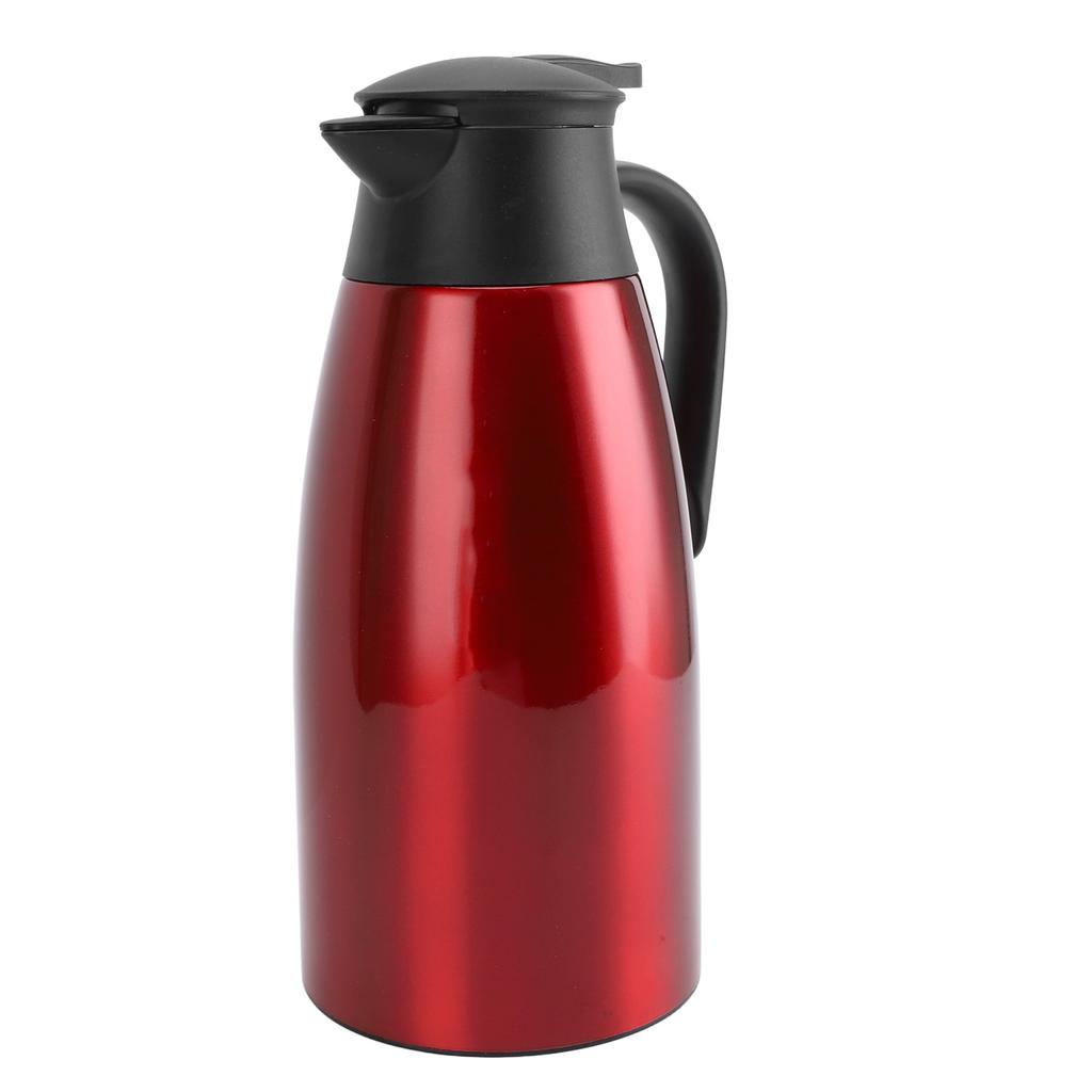 Isolierter Wasserkocher 2L 304 Edelstahl Doppelwandig Vakuum Thermischer Kaffeespender Kessel für Tee Zuhause Burgund