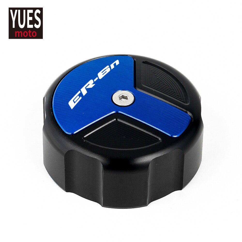 Motorcycle Accessories CNC Rear Brake Fluid Cylinder Master Reservoir Cover Cap For KAWASAKI ER6N ER 6N ER 6F