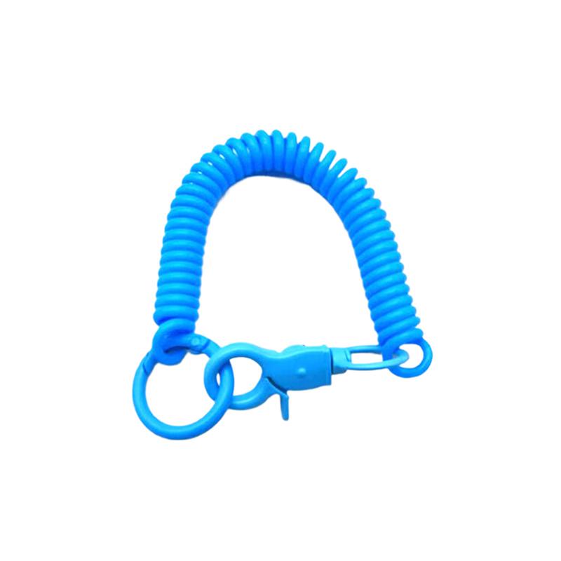 Colorful Lobster Clasp Id Card Holder Lanyard Keyring Anti-Lost Spring Rope Retractable Keychain Mobile Phone Chain