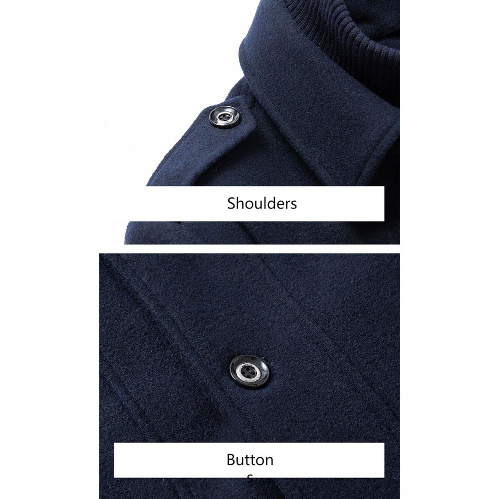 Herren Herbst und Winter Business Wollmantel Doppelkragen Kältebeständiger Herrenmantel Wollmantel für Herren