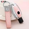 Metal Leather Car Key Fob Case Cover For Mercedes Benz W205 W213 W204 W176 W212 W177 Glc Cla Amg A B C E S G Class Accessories