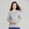 Women's Pima Cotton Long-Sleeve Round Neck T-Shirt - Stylish & Versatile Base Layer for Autumn/Winter
