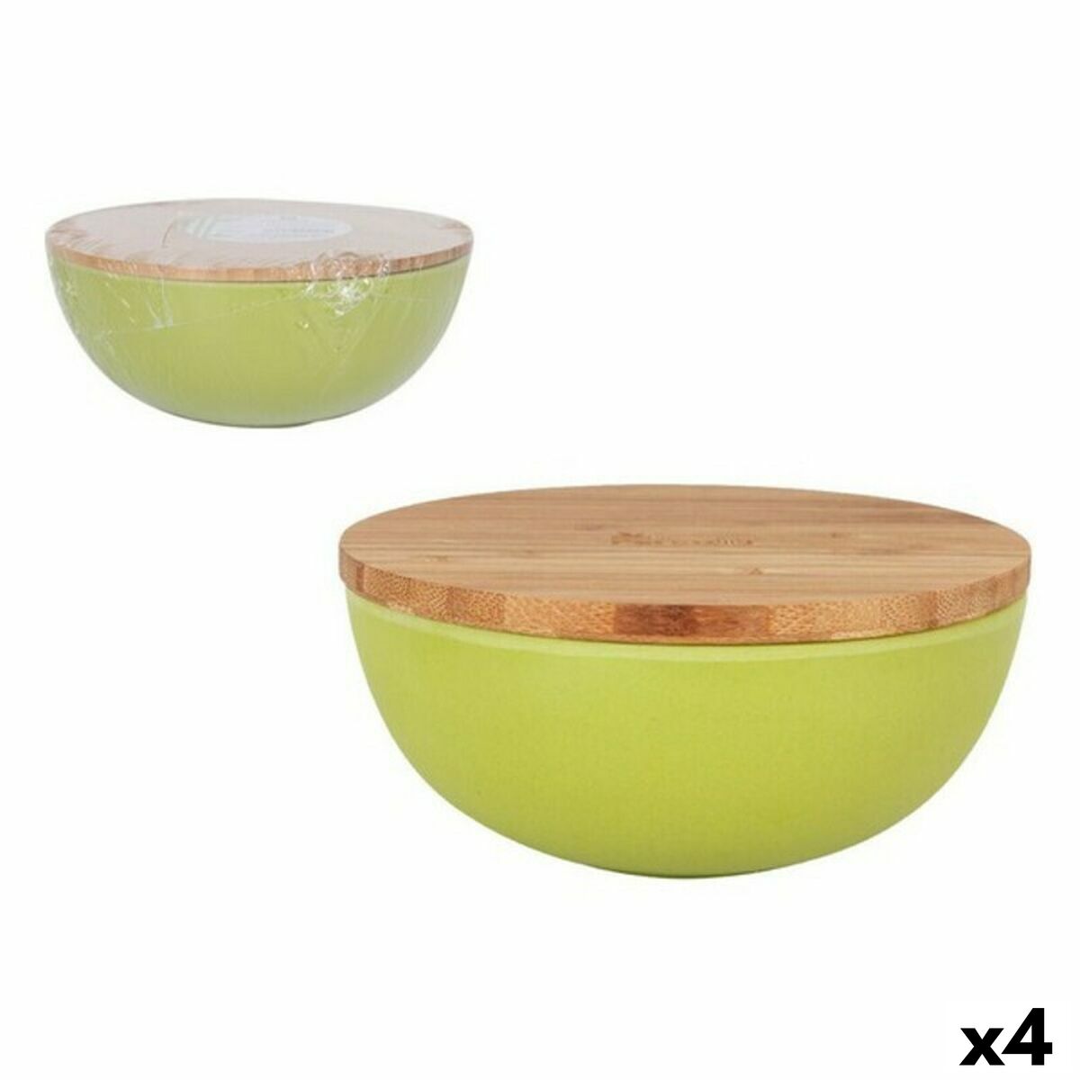 

Bol Percutti Legno Percutti Vert Bambou Avec Couvercle (4 Unités) TU прозрачный