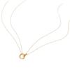 Two-Tone Stainless Steel Geometric Round Pendant Double Layer Choker Necklace