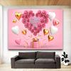 Happy Mothers Day Party Background Thanks Mother Flower Rose Heart Floral Pink Photography Backdrop Photo Studio Props