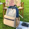Schoolbag Korean version ins casual versatile backpack schoolbag new contrasting color niche large-capacity backpack primary school girls schoolbag