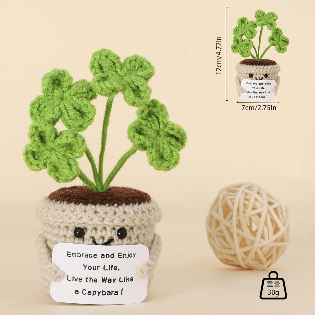Crocheted Wool Doll Potted Plants, Creative Potted Plants, Cute Ornaments, Home Decoration, Handicrafts, Gifts