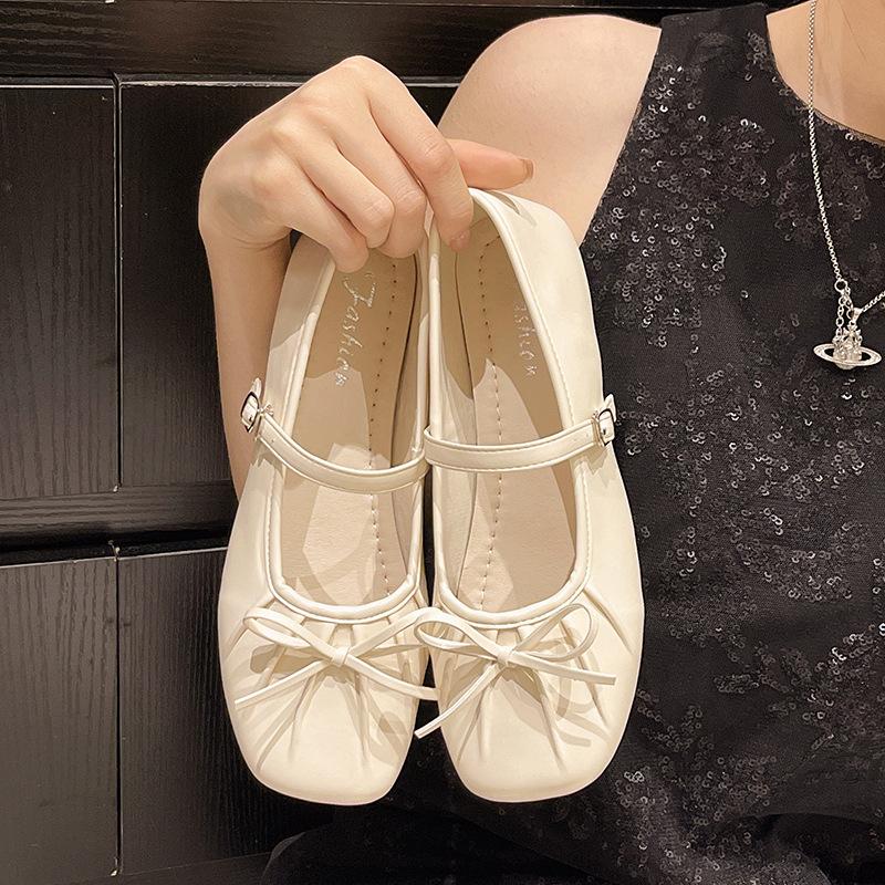 Augmentation de la hauteur intérieure talons épais talons hauts bouche peu profonde chaussures simples été nouveau pour femmes avec jupe ballerines Mary Jane