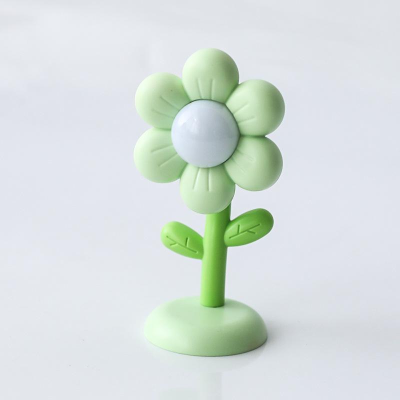Mini Flower Night Light: Cute Bedroom Bedside DIY Ornament, Creative Graduation Gift Table Lamp, Cream Glue Finish
